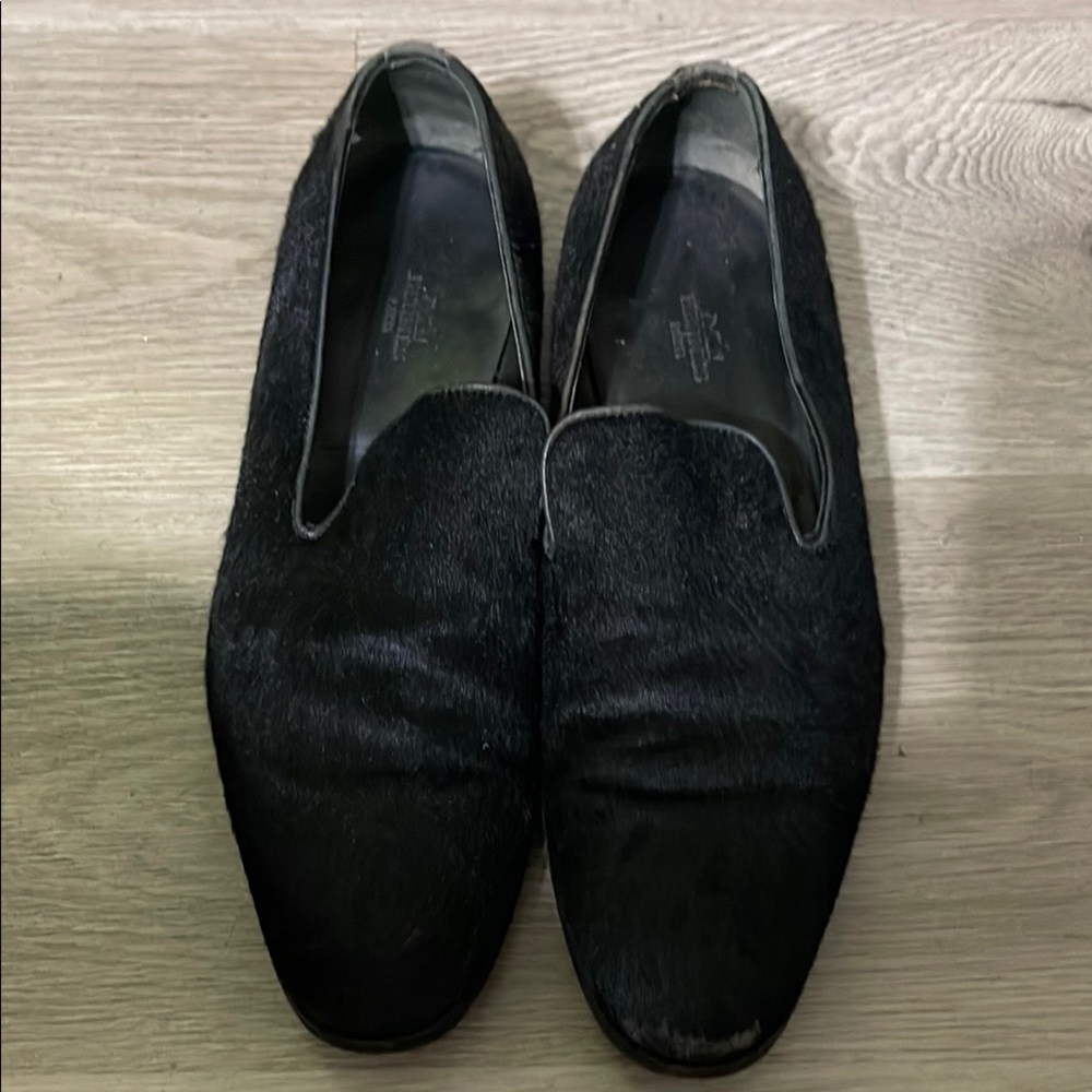 Hermes men’s black pony hair shoes 40 - Picture 3 of 14